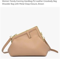 Women Trendy Evening Handbag PU Leather Crossbody
