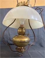Brass Lamp - Hanging & Adjustable - Vintage