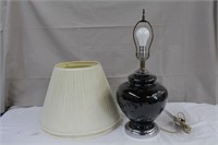Metal table lamp 23" and 2 - 17" shades