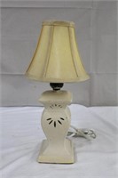 Painted ceramic lamp 14.5"H