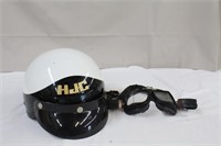 HJC 7-3/8 - 7-5/8" helmet and goggles