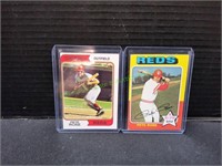 (2) Pete Rose Baseball Trading Cards