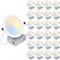 24 Packs 8 Inch Recessed LED Light: Ultra Thin