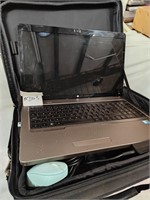 HP laptop and case