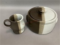 McCoy Sandstone Bean Pot and Mug