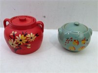 (2) MC  Bean Pots  Ceramic & Stoneware