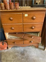 1950's maple chest  Drawer  needs glued/ fixed