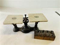 vintage fairbanks scale w/ weights
