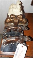 (3) Pairs of figural animal bookends to include: