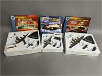 Trio of Model Airplanes in Boxes