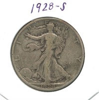 1928-S Walking Liberty Silver Half Dollar