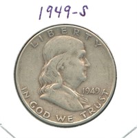 1949-S Franklin Silver Half Dollar