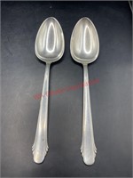 Two Large Silver Serving Spoons  (living room)