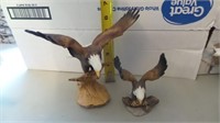 (2) Porcelain Eagle Figures