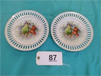 Pair of Decorative Fruit Plates