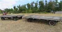 2 Rubber Tired Hay wagons, hooked together