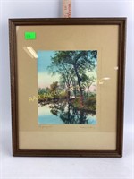 Signed Wallace Nutting hand colored photograph