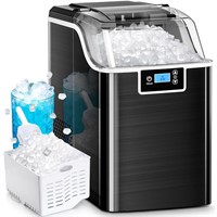 Kismile Nugget Ice Makers Countertop, 45lbs/Day Pe