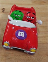 M&M's Ceramic Red Convertible Car Candy Dish