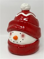 Snowman Cookie Jar Christmas Ceramic