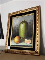 Oscar Wol 13.5 x 11.5" framed oil on canvas