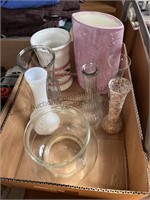 Various glass vases