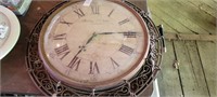 Sterling & Noble  Wall Clock 20" round as is