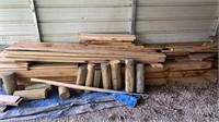 (6) 4x4 (10.5ft) Oak Rough Post & Poplar boards