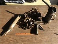 Misc Lot - Grease Guns, Oil Can, Fence Stretcher