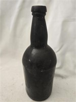 Vintage Black glass bottle
