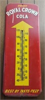 Vintage royal crown cola metal wall thermometer