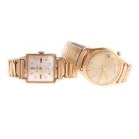 A Pair of Gent's Bulova Wrist Watches