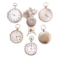 A Selection of Silver Pocket Watches