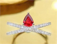 0.42ct Natural Ruby Ring 18K Gold