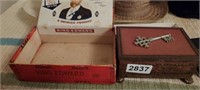 TIN BOX AND CIGAR BOX