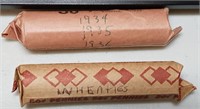 OF)  Two rolls of wheat pennies