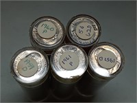 OF)  5 UNC rolls of Jefferson Nickels