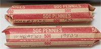 OF) Two rolls of wheat pennies