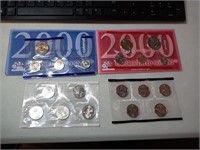 OF) 2000 P & D uncirculated coin sets, missing one