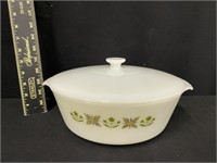 Vintage Fire King 3 QT Dish w/ Lid