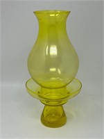 Yellow Depression Glass Hurricane Candle