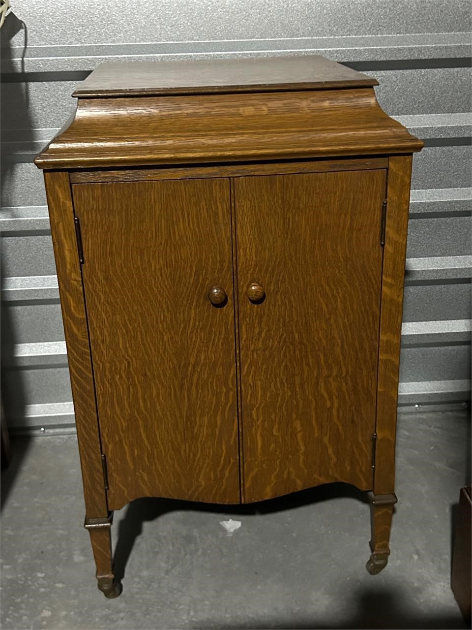 Vintage Record Cabinet on Wheels