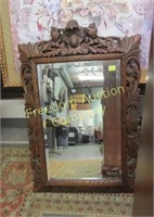 ANTIQUE CARVED MIRROR, AS FOUND
