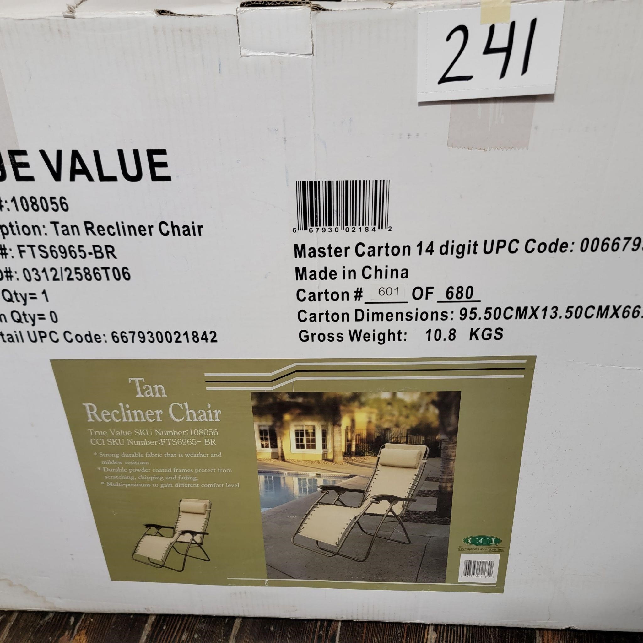 Brand New Fold Up Reclining Patio Chair
