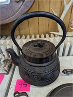 Decorative Cast Iron Teapot - Asian Maker's Mark