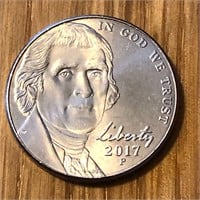 2017 P Jefferson Nickel Coin - Brilliant