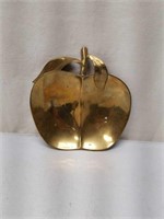 Vintage Brass Apple Dish