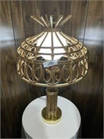 Rattan Table Lamp with Table