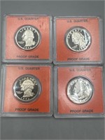 (4) 1994 Proof Grade Quarters