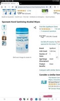 80 Ct Sparoom Sanitizing Alcohol Wipes